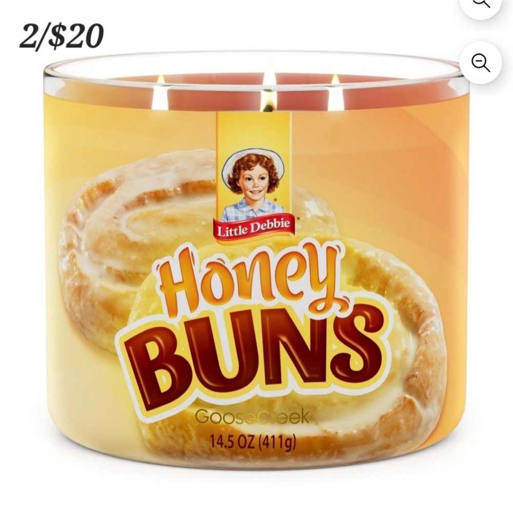 Goose Creek Candles Little Debbie Honey Bun 3 Wick Glass Jar Candle